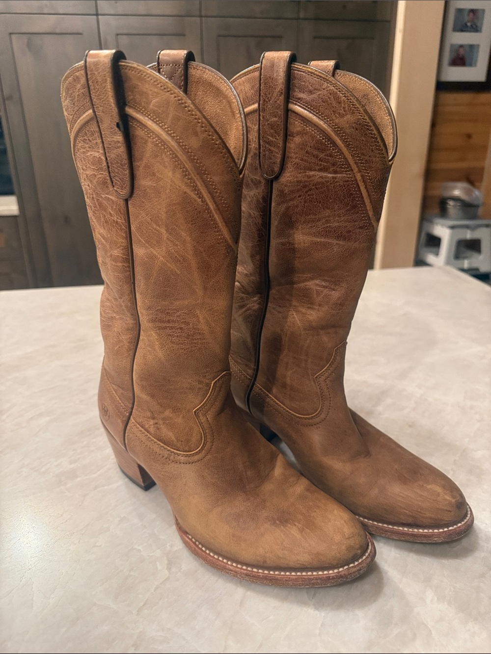 Ariat Brown Leather Western Cowboy Boots SZ 8.5